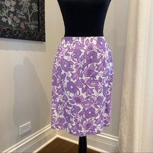 Floral linen skirt